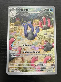Wugtrio 224/091 Illustration Rare - Paldean Fates Pokemon Card - NM - Image 1