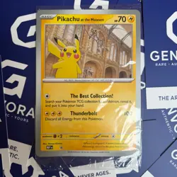 Jumbo Pikachu “At The Museum” Promo Card Oversized Pokemon TCG - Image 1