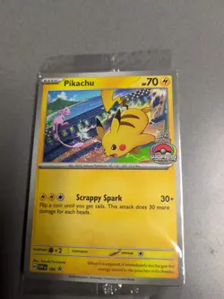 Pikachu SVP EN 190 - 2024 World Championships Sealed Promo Pokemon TCG Card - Image 1