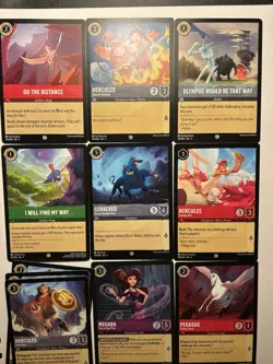 [ 45 CARDS ] Disney Lorcana Hercules Lot – (Mixed Common, Uncommon & Rare) - Image 1