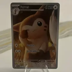 Pokemon TCG Furret Sv09: Journey Together Illustration Rare Holo 120 HP 168/159… - Image 1
