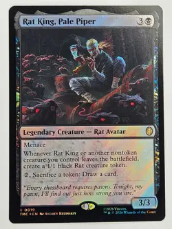 Magic: The Gathering TMC RF 0019 Rat King, Pale Piper (Surge Foil) TMNT - Image 1