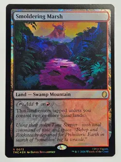 Magic: The Gathering TMC RF 0073 Smoldering Marsh (Surge Foil) TMNT - Image 1