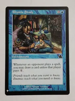 MTG Rhystic Study - The List Reprints Regular - NM Magic The Gathering - Image 1