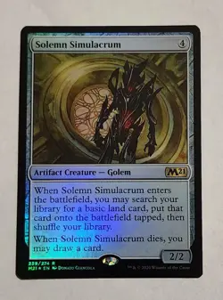MTG Solemn Simulacrum FOIL - Core Set 2021 Foil - NM Magic The Gathering - Image 1
