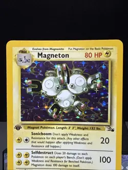 Pokemon Card Magneton 11/62 Holo Rare Fossil Set WOTC 1st Edition Near Mint - Image 2