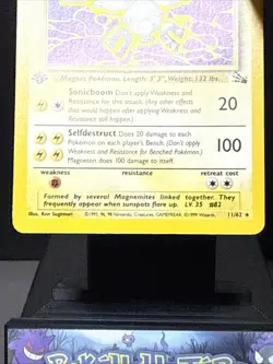 Pokemon Card Magneton 11/62 Holo Rare Fossil Set WOTC 1st Edition Near Mint - Image 3