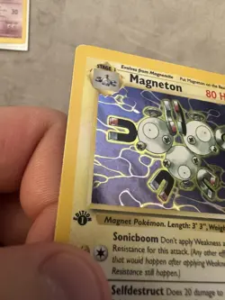 1st Edition Magneton 11/62 Fossil Holo Wotc Pokemon Card Hp - Image 2