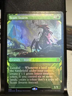 2020 MTG Magic The Gathering ZNR Zendikar Rising Showcase #308 Scute Swarm - Image 1