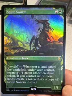 2020 MTG Magic The Gathering ZNR Zendikar Rising Showcase #308 Scute Swarm - Image 3