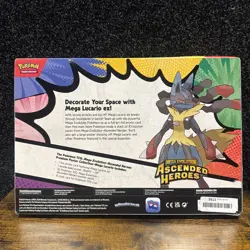 Pokemon Ascended Heroes Premium Poster Collection Mega Lucario EX - NEW & SEALED - Image 2