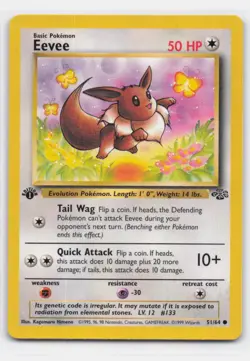 EEVEE 51/64 COMMON JUNGLE POKEMON - Image 1