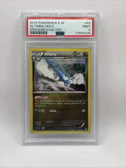 2012 POKEMON B&W DRAGONS EXALTED #84 ALTARIA-HOLO PSA 9 - Image 1