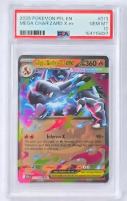 2025 Pokemon PFL EN Mega Charizard X EX 013/094 PSA 10 - Image 3