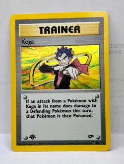 Koga 19/132 1st Edition Gym Challenge Holo Pokemon - Image 1