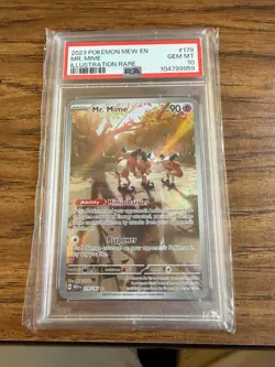 2023 POKEMON MEW EN-151 ILLUSTRATION RARE #179 MR. MIME PSA 10 - Image 1