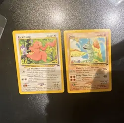 Pokemon TCG Southern island Set Lickitung Onix 2 Card Lot English 18/64 38/102 - Image 1