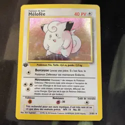 1999 Pokemon French Melofee Clefairy Holo 1st Edition #5 LP Card Basic - Image 1