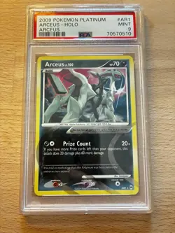 Pokemon Arceus AR1 Platinum Arceus Holo PSA 9 - Image 1