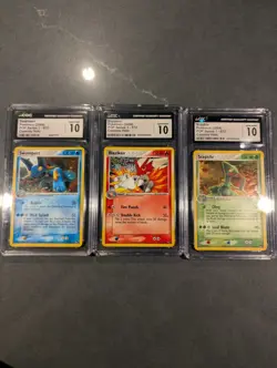 Pokemon Pop Series 1 CGC 10 Blaziken Sceptile & Swampert Lot Of 3 Holos Swirl - Image 1