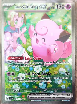 Pokemon TCG Lillie's Clefairy EX 184/159 Journey Together Holo SIR - Image 3