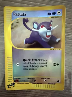 Pokemon TCG - Rattata 128/165 Expedition Base Set Reverse Holo LP / Near Mint - Image 1