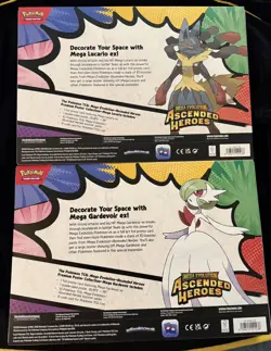 Pokemon Ascended Heroes Premium Poster Collection Mega Lucario/Gardevoir Bundle - Image 2