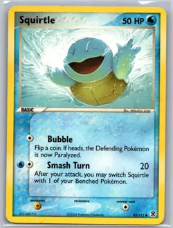 2004 Pokemon FireRed & LeafGreen - TCG Squirtle Base 83/112 - Image 1