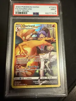 2022 Pokemon Sword & Shield Lost Origin #TG03 Fa/Charizard Lost Origin PSA 9 - Image 1