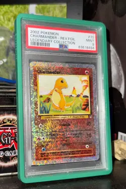2002 Pokemon Legendary Collection Set Break #70 Charmander Rev. Foil PSA 9 MINT - Image 1