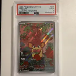 Pokemon Pansear Illustration Rare Holo PSA 9 099/086 Sv: White Flare 2025 - Image 1