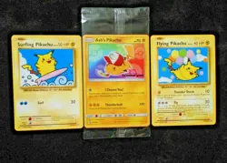 Sealed Ash's Pikachu Movie Promo Sm108 Surfing Flying 110-111 Pokemon Card Lot - Image 4
