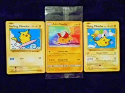 Sealed Ash's Pikachu Movie Promo Sm108 Surfing Flying 110-111 Pokemon Card Lot - Image 5