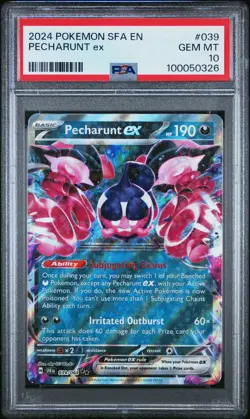 PSA 10 GEM MINT Pecharunt EX 039/064 POKEMON SV: Shrouded Fable :: PURPLE :: - Image 1