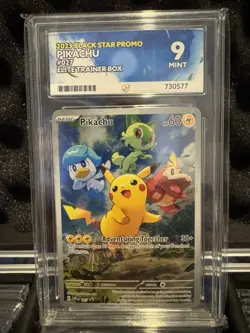 Pokemon Pikachu TCG SVP027 Paldea Evolved Black Star Promo - GRADED ACE 9 - Image 1