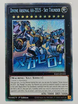 YuGiOh Rarity V 5 RA05-EN103 Divine Arsenal AA-ZEUS - Sky Thunder Starlight Rare - Image 1