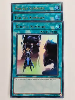 Yu Gi Oh - 3x LCKC-EN091 Double Summon - Ultra Rare - Image 1