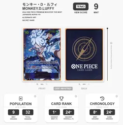 TAG 9 - Monkey D. Luffy OP05-119 SEC [One Piece - PRB01 The Best] Japanese - Image 3