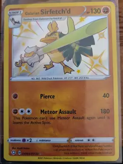 GALARIAN SIRFETCH'D - SHINY HOLO RARE - SV064/SV122 - SHINING FATES SHINY VAULT - Image 1