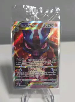 Pokemon Card Lucario VSTAR SWSH291 Promo Crown Zenith Holo Sealed slight damage - Image 1