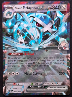 Pokemon TCG S&V Destined Rivals Set: Steven's Metagross EX 145/182 145/182 - Image 1