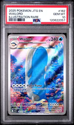 POKEMON PSA 10 2025 SV Journey Together Wailord 162/159 IR *2057 - Image 1
