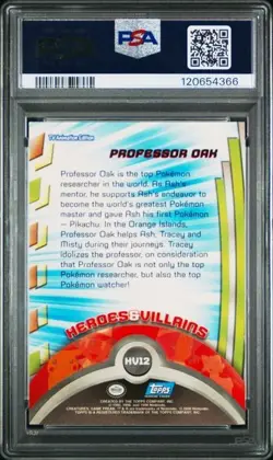 LOW POP=2 2000 Topps Pokemon Series 3 #HV12 Heroes Villains Professor Oak - Image 2