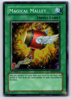 YuGiOh! Magical Mallet DP2-EN024 Super Rare 1st Edition Duelist Pack 2 LP - Image 1