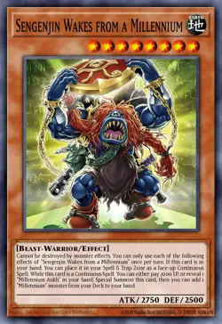 Yugioh! Sengenjin Wakes from a Millennium MP25-EN077 Prismatic Secret Rare - Image 1