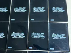 25 Yugioh Official Playing Card Game Sleeves RARE Konami 96KT Black Color USED - Image 4