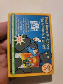 1999 Iron Giant Promo Card Meet Hogarth Hughes Burger King Warner Bros - Image 1