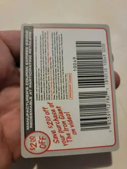 1999 Iron Giant Promo Card Meet Hogarth Hughes Burger King Warner Bros - Image 2