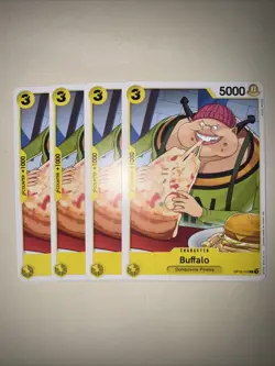 OP12-110 Buffalo X4 Playset One Piece Card Game TCG CCG English - Image 1