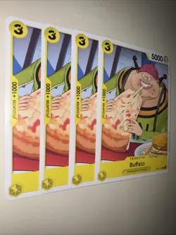 OP12-110 Buffalo X4 Playset One Piece Card Game TCG CCG English - Image 2